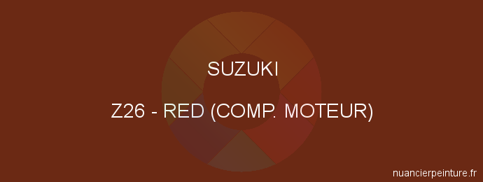 Peinture Suzuki Z26 Red (comp. Moteur)