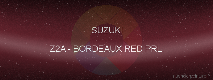 Peinture Suzuki Z2A Bordeaux Red Prl.