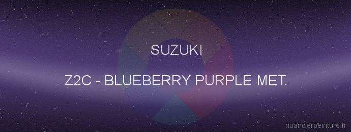 Peinture Suzuki Z2C Blueberry Purple Met.