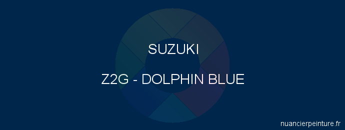Peinture Suzuki Z2G Dolphin Blue
