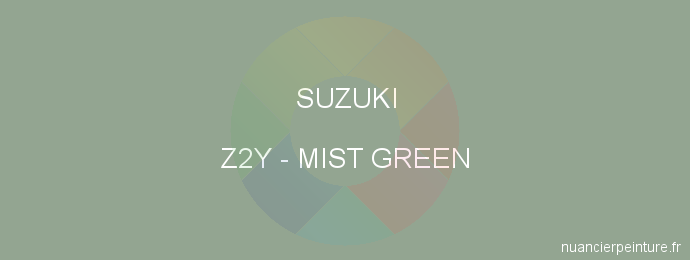 Peinture Suzuki Z2Y Mist Green