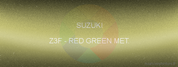 Peinture Suzuki Z3F Red Green Met.