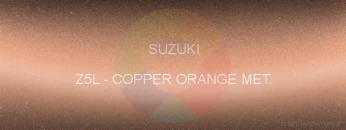 Peinture Suzuki Z5L Copper Orange Met.