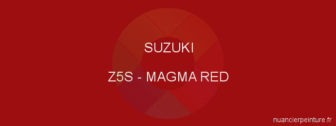 Peinture Suzuki Z5S Magma Red