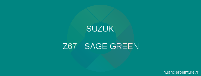 Peinture Suzuki Z67 Sage Green