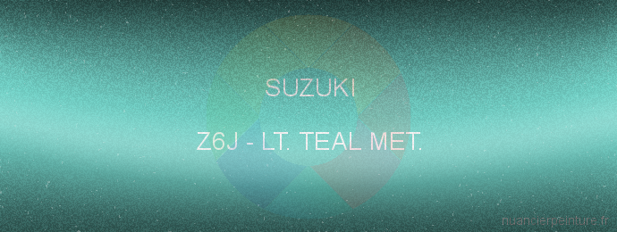 Peinture Suzuki Z6J Lt. Teal Met.