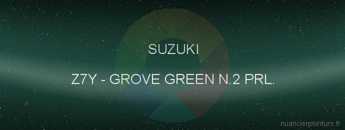 Peinture Suzuki Z7Y Grove Green N.2 Prl.