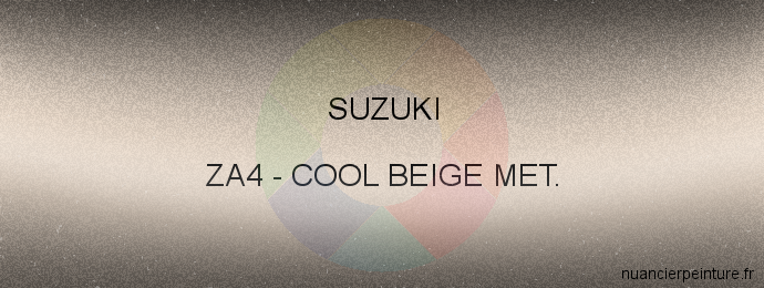 Peinture Suzuki ZA4 Cool Beige Met.