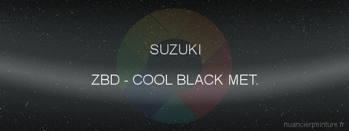 Peinture Suzuki ZBD Cool Black Met.