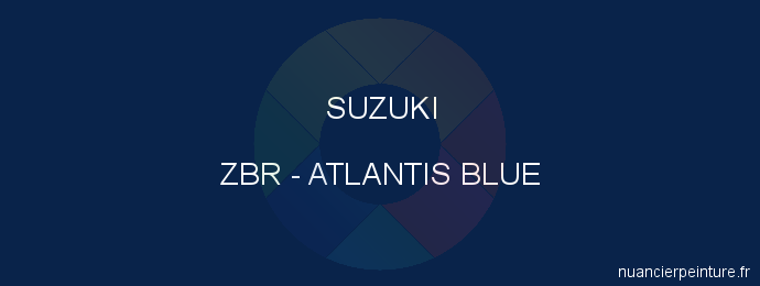 Peinture Suzuki ZBR Atlantis Blue