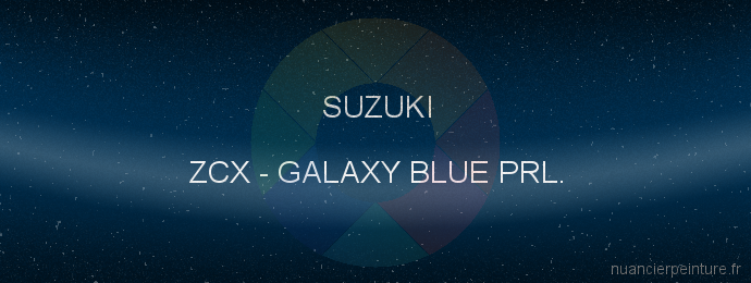 Peinture Suzuki ZCX Galaxy Blue Prl.