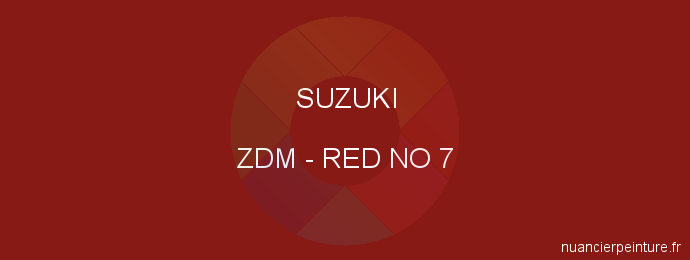 Peinture Suzuki ZDM Red No 7