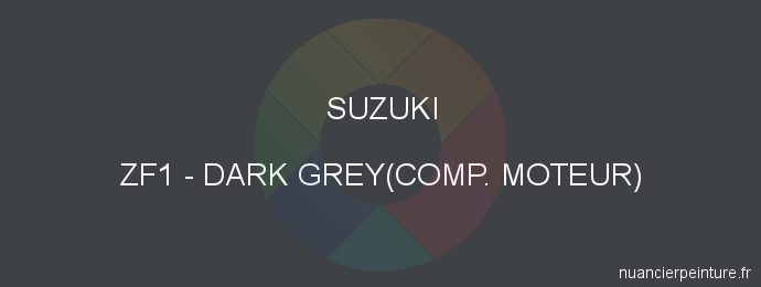 Peinture Suzuki ZF1 Dark Grey(comp. Moteur)