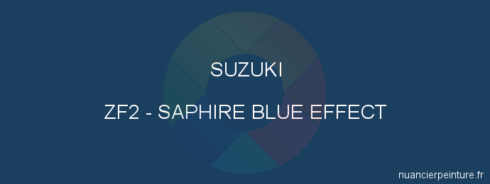 Peinture Suzuki ZF2 Saphire Blue Effect