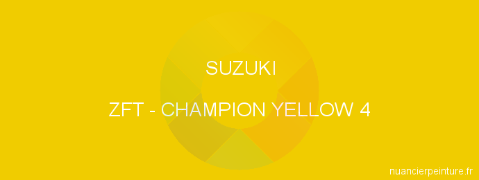 Peinture Suzuki ZFT Champion Yellow 4