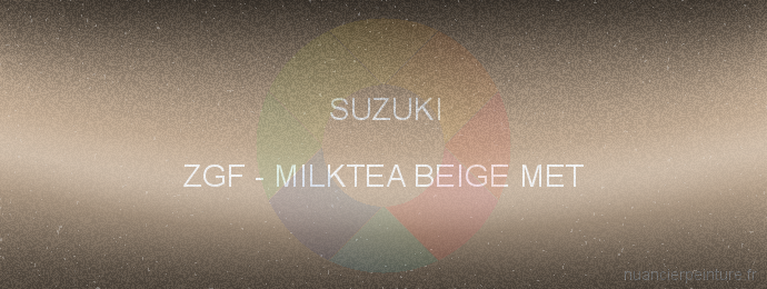 Peinture Suzuki ZGF Milktea Beige Met