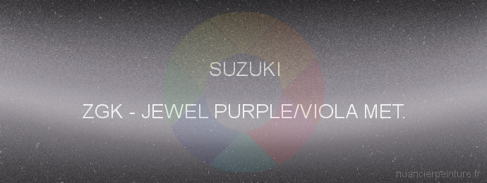 Peinture Suzuki ZGK Jewel Purple/viola Met.
