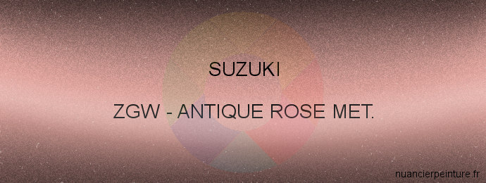 Peinture Suzuki ZGW Antique Rose Met.