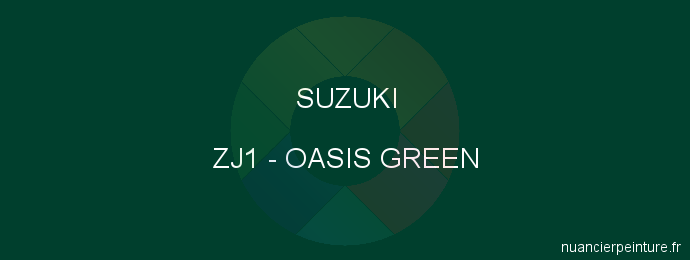 Peinture Suzuki ZJ1 Oasis Green