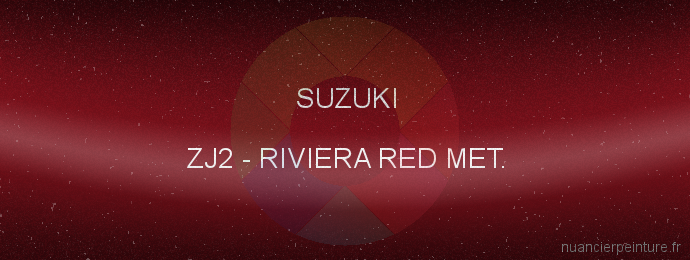 Peinture Suzuki ZJ2 Riviera Red Met.