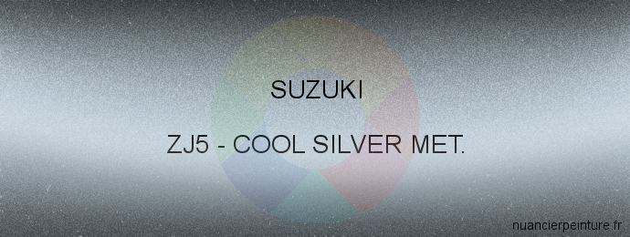 Peinture Suzuki ZJ5 Cool Silver Met.