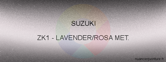 Peinture Suzuki ZK1 Lavender/rosa Met.