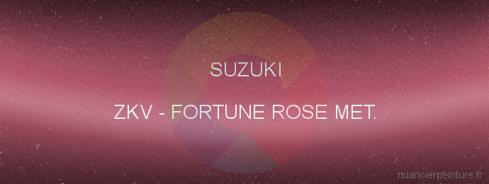 Peinture Suzuki ZKV Fortune Rose Met.