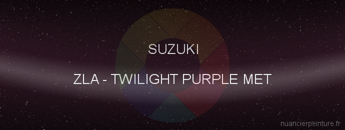 Peinture Suzuki ZLA Twilight Purple Met