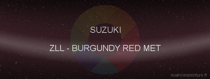 Peinture Suzuki ZLL Burgundy Red Met