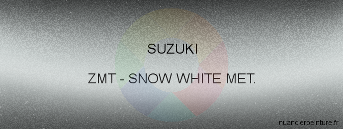 Peinture Suzuki ZMT Snow White Met.