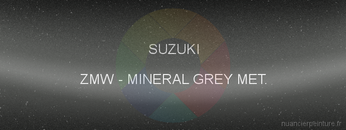Peinture Suzuki ZMW Mineral Grey Met.