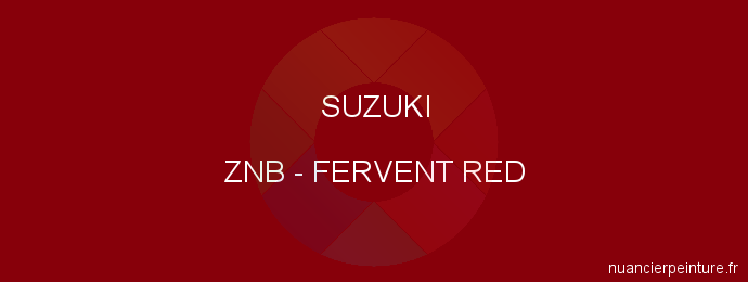 Peinture Suzuki ZNB Fervent Red