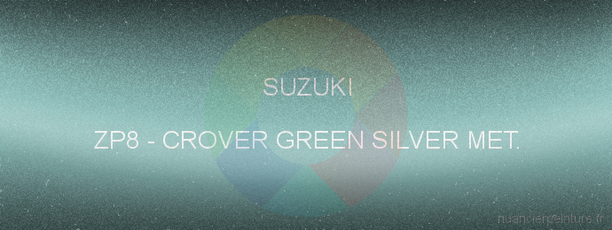 Peinture Suzuki ZP8 Crover Green Silver Met.