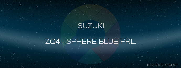 Peinture Suzuki ZQ4 Sphere Blue Prl.