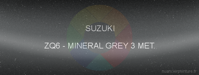 Peinture Suzuki ZQ6 Mineral Grey 3 Met.