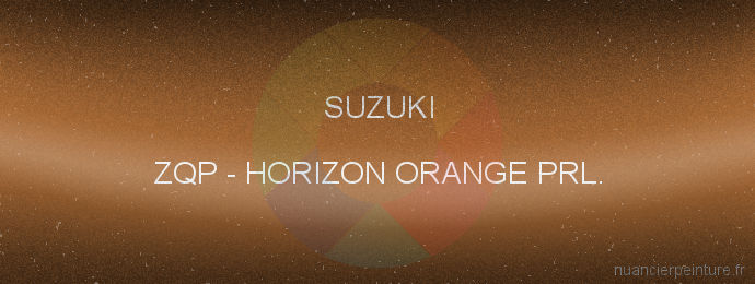 Peinture Suzuki ZQP Horizon Orange Prl.