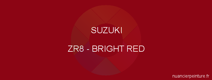 Peinture Suzuki ZR8 Bright Red