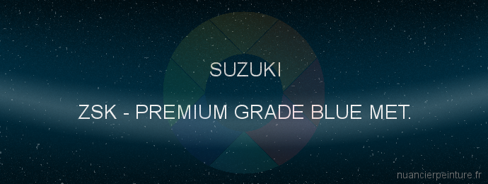 Peinture Suzuki ZSK Premium Grade Blue Met.
