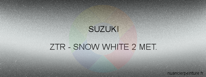 Peinture Suzuki ZTR Snow White 2 Met.