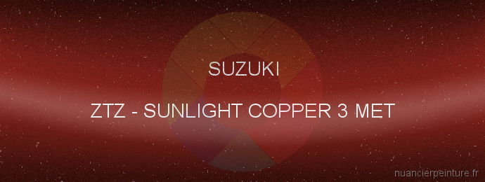 Peinture Suzuki ZTZ Sunlight Copper 3 Met
