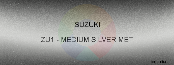 Peinture Suzuki ZU1 Medium Silver Met.