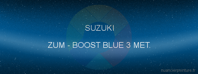 Peinture Suzuki ZUM Boost Blue 3 Met.