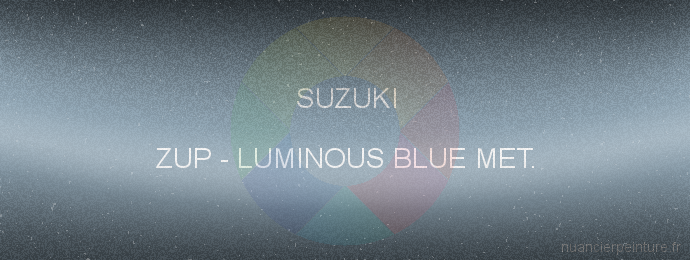 Peinture Suzuki ZUP Luminous Blue Met.