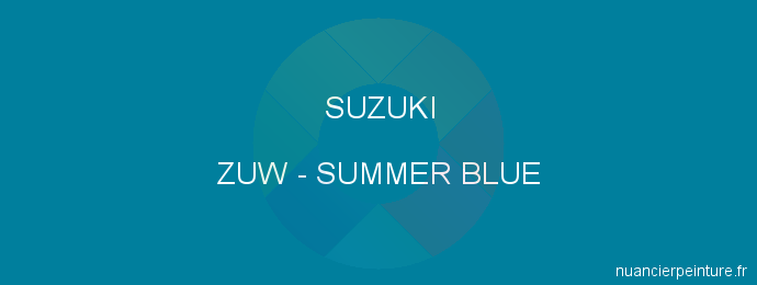 Peinture Suzuki ZUW Summer Blue