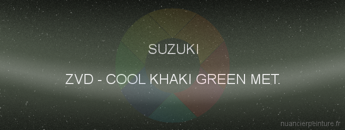 Peinture Suzuki ZVD Cool Khaki Green Met.