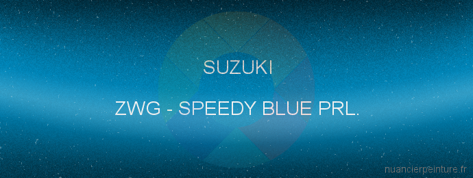 Peinture Suzuki ZWG Speedy Blue Prl.