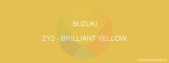 Peinture Suzuki ZY2 Brilliant Yellow