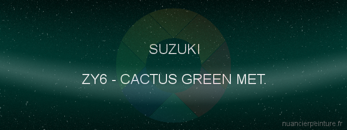 Peinture Suzuki ZY6 Cactus Green Met.