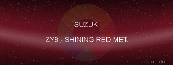 Peinture Suzuki ZY8 Shining Red Met.