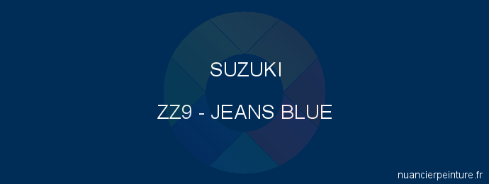 Peinture Suzuki ZZ9 Jeans Blue